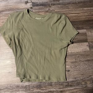 Abercrombie Soft Rib Crop Tee
